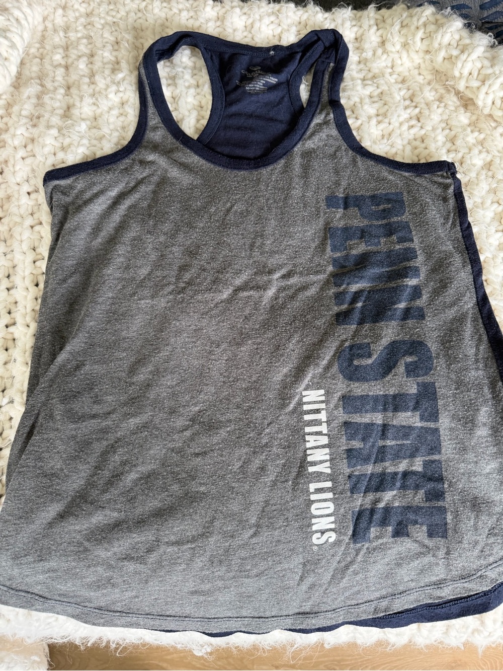 Penn State Women's Gray & Navy Tank Top